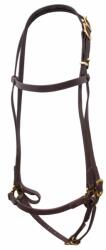 KARLSLUND Hannoveri orrszíjjal ellátott lovagló zablával Karlslund barna|sárga
