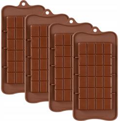 Csokoládéforma, Szilikon, Tábla, Többször Használható, 4 db (B0D6VXVR22)