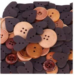 Gombok 100 db fa gomb készlet ruhákhoz díszítő mix színes (5905884088609)