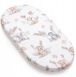 Jukki Pamut Lepedő Gumival Gondolához És Bölcsőhöz 80X40CM Jukki (5904506821723)