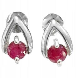 Lovrin Ezüst fülbevaló 925 rubin cirkónia könnycsepp formában, stekkeres, ajándék