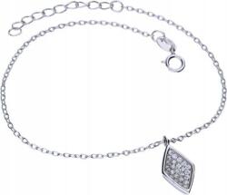 Lovrin 925-ös ezüst karkötő medállal és cirkónia kövekkel, modern divatos mintával (Lovrin 49759)