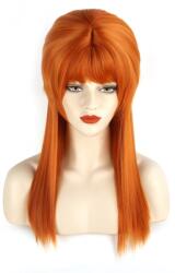  Női Paróka Vintage Retro Stílusban Egyenes Vörös Frufrus, Fejkörméret 50 cm (B0CD3R3C99)