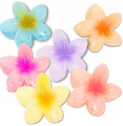 EdiBazzar Hajcsat, hajcsipesz, erős virágos hajcsipesz szett, 6 db-os, hawaii virágok (Spinka klamra szczęka do włosów mała)