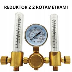 Reduktor 2 Rotaméterrel Argon CO2 Prémium minőség Sárgaréz (RB2r spar)