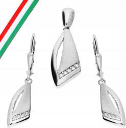 Lovrin Ezüst ékszerszett 925 háromszögek cirkóniával, különleges ajándéknak (Lovrin 74341)