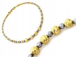 Lovrin Arany karkötő 585 14k gyémántcsiszolású golyókkal, súlya 5.43g ajándékba