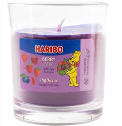 HARIBO Illatos gyertya üvegben, erdei gyümölcsös zselécukorka Haribo Berry Mix, ajándék ötlet (4262399020441)