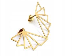 Lovrin Fülbevaló sárga aranyból, 585-ös finomságú, geometrikus legyező formájú, 1, 36g, nőknek (54869210)