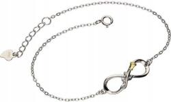 Lovrin 925-ös ezüst karkötő végtelen jellel és rózsával, modern divatos mintával ajándék (Lovrin 51546)