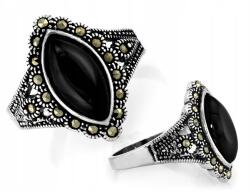 Lovrin Női gyűrű 925-ös ezüstből, stílusos, divatos, markazitokkal, 23-as méret (44238645)