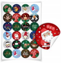 Allbag Karácsonyi Öntapadós Matricák Ív Mikulás Ünnepi Díszek Ajándékokra (NAKLEJKA095)