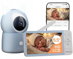  Bébiőr Elektronikus Czeview BM6 Kamera Éjjellátó Monitor Videó Szett (ZY-BY6BLUE)