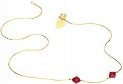 Lovrin Ezüstözött, aranyozott 925-ös nyaklánc kristályokkal, 2, 75g, elegáns, divatos ajándék (Lovrin 52645)