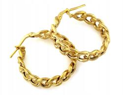 Lovrin 925-ös ezüst fülbevaló, aranyozott kör alakú, időtálló és eredeti (Lovrin)