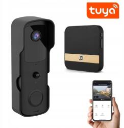  Wifi Videó Kaputelefon Kamera Full Hd Tuya Smart Lengyel Csengő (T30 czarny + dzwonek czarno-złoty)
