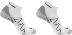 Salomon Мъжки чорапи Salomon Hornet Quarter 2 Pack Running Socks Mens - White/Grey