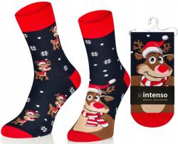 Intenso Színes Karácsonyi Zokni Rénszarvas Rudolf Ajándék Karácsonyra Intenso 44-46