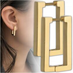 EdiBazzar Arany Szívós Acél fülbevaló 316L 18K arannyal bevonva, geometriai