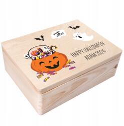 Creative Deco Fából készült doboz cukorka Halloween emlékek ajándék gyerekeknek 40x30 (JANCDSD140BCUSTOMHLWNPUMPKINFBM)