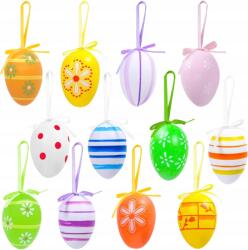 Húsvéti Tojások Kézzel Festett Hímestojások Színes Lógó Díszek 24 db (B09L6WBRBZ)