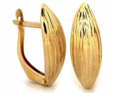 Lovrin Divatos arany fülbevaló 375 9k angol kapcsos, lemezes 1.54g fényes