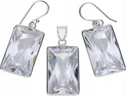 Lovrin Ezüst ékszerszett 925 fehér kövekkel, 17, 10g, egyedi design ajándékba (Lovrin 54388)