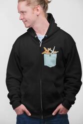  D&b Unisex Hoodie ZIPPO00029 Sea Star Fekete-Méret S