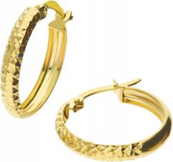 Lovrin Arany fülbevaló 585 csavart karika gyémántcsiszolással 14k elegáns minta hölgyeknek (60827083)