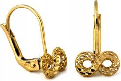 Lovrin Arany fülbevaló 585-ös angol kapcsos végtelen jellel, elegáns design ajándékba