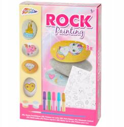 Grafix Kreatív Festőkő Szett csillámpor festékek matricák Grafix Rózsaszín (096476)