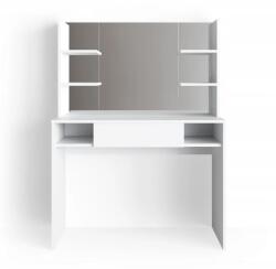 Vicco Sminkasztal Tükörrel, Fiókkal, Polcokkal, Kozmetikai Asztal, Smink Bútor (MOBEL 2310)