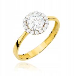 Fugart Arany Gyűrű 585 Eljegyzési Gyűrű Cirkónia Kővel Ingyenes Gravírozás r19 (FP8-P00418-585)