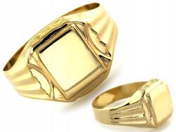 Lovrin Férfi aranygyűrű pecsétgyűrű 585 arany kövek nélkül 4.08g R25 széles, díszített sín (62097917)