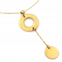 Lovrin Arany nyaklánc 585 Blaszka És Gumi 1, 09g női divatos minta 14k ajándék (LOVRIN 65447)