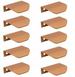 B&B 10 db 50 mm-es rézszínű, lekerekített élfogantyú bútorszekrényekhez (Z10 U108 L50 MI)