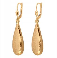 Lovrin Gyönyörű, 585-ös arany fülbevaló, könnycsepp formájú - a mindennapi nőies stílushoz (61111486)