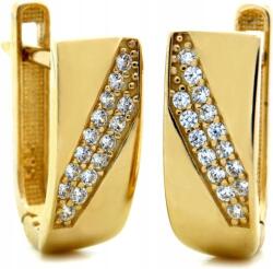 Lovrin Arany fülbevaló 585-ös (14 karátos) angol kapcsos, cirkónia kövekkel díszítve
