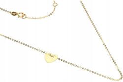 Lovrin Arany nyaklánc 585 sima szívecske medállal, finom láncon, 14K