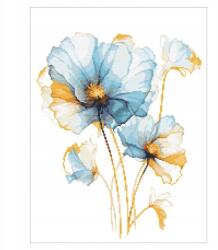 Coricamo Keresztszemes hímzés Hímző szett Kék virágok I (Z 10899)