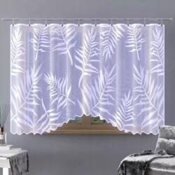 Wisan Gyönyörű finom fehér jacquard függöny Achillea levéllel 300x150 cm (AWA15000)