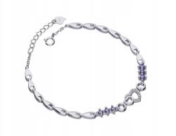 Lovrin Ezüst 925 karkötő szívekkel és cirkóniákkal, divatos minta, elegáns ajándék (Lovrin 63775)