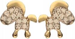 Lovrin Arany gyermek fülbevaló 585 ló cirkóniákkal, elegáns ajándékba 14k (Jubiler Lovrin)