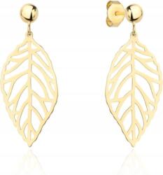 Lovrin Arany fülbevaló 585 nagy áttört mintás levél mintával, stekkeres, 14K, ajándéknak is kiváló (Lovrin 86147)