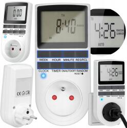 Lewer Digitális Időzítő Kapcsoló LCD Ki/be Harmonogram 7 Nap 10 Beállítás (DO DOMU MIESZKANIA KUCHNI ŁAZIENKI 10ust)