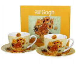 Duo 2x 250 ml-es csészealj Sunflowers Van Gogh Tea Kávé Doboz (957355)