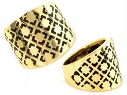 Lovrin Arany gyűrű 585 14k széles fényes fekete zománccal 4.35g Nőnek (Lovrin)