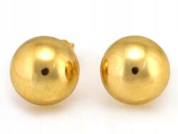 Lovrin Arany fülbevaló golyó 585-ös, sima félgömbök stekkeres, ajándékba