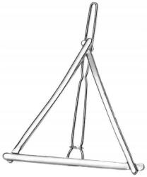 EdiBazzar Hajcsat, hajcsipesz, ezüst színű, háromszög alakú, fém (5905204481509)