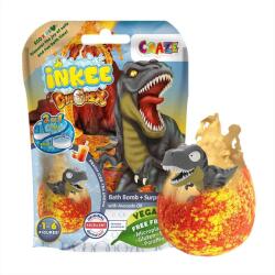 CRAZE Inkee vegán fürdőgolyó csomag - dino figurával barack aromával
